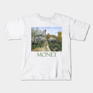 Trees in Bloom (1872) by Claude Monet Kids T-Shirt